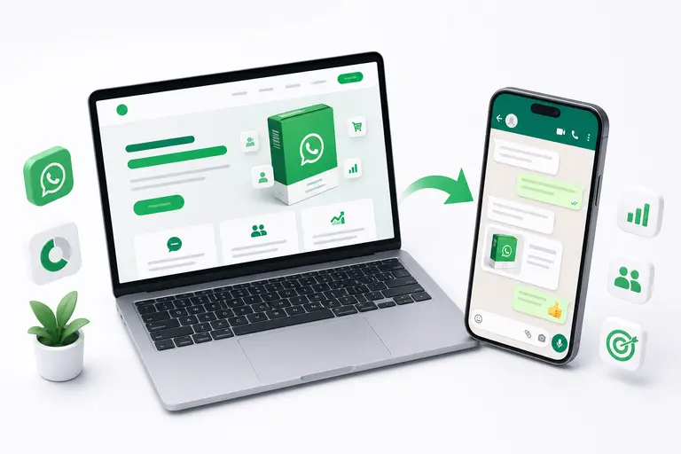 Vista principal de WhatsApp Sales Kit en una pantalla de venta